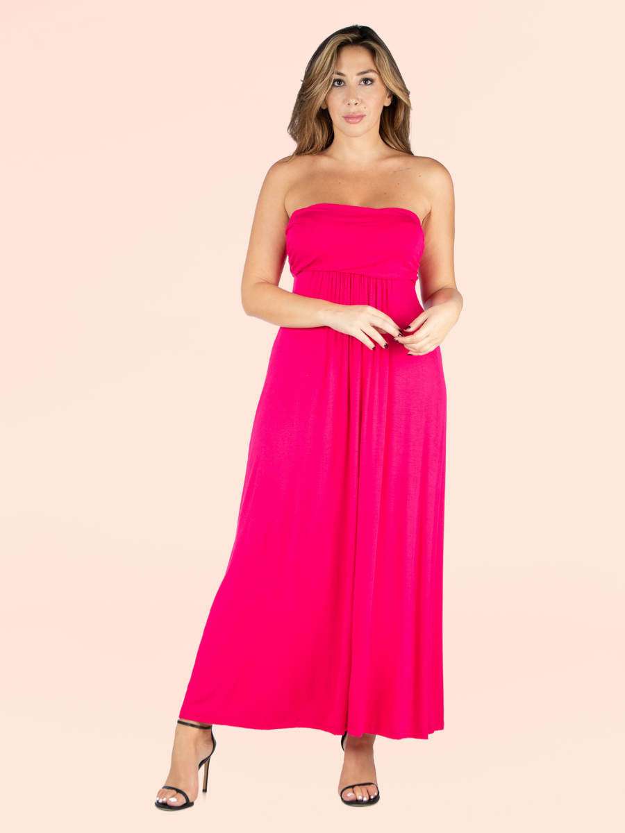 casual strapless maxi dresses