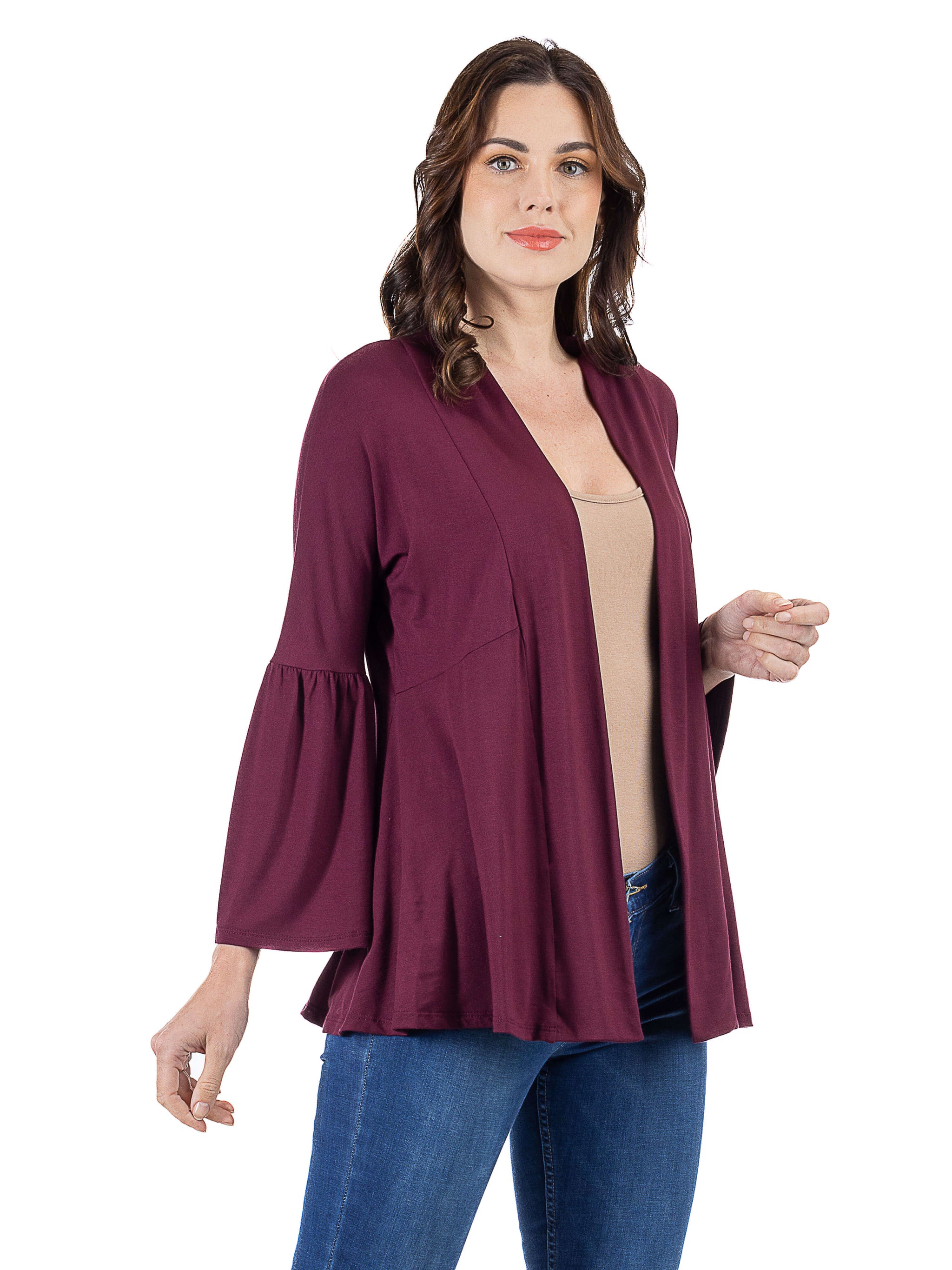 Black bell sleeve cardigan hotsell